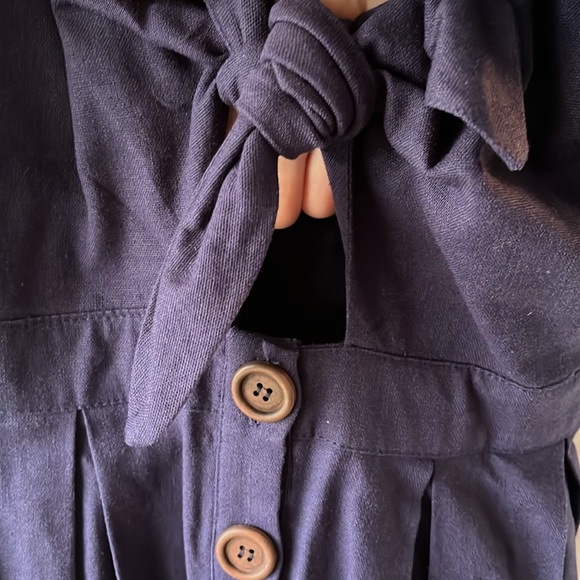 HYFVE HYFVE HYFVE size M navy blue button down thin strap dress - Picture 5 of 6